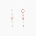 Rose Gold Butterfly Drop Earrings, Sterling Silver CZ Dangle, Minimalist Jewelry
