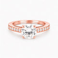 Rose Gold Sterling Silver Zircon Ring, Adjustable Band, Minimalist Promise Ring